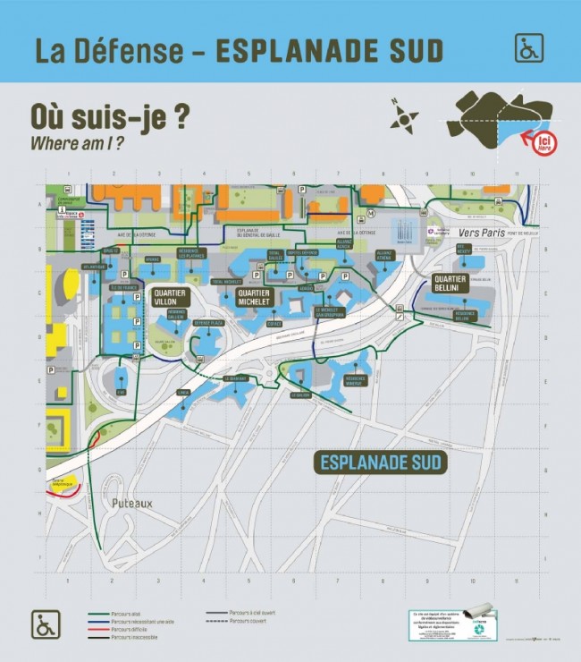 Plan de La Défense : Esplanade Sud